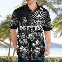 Personalized All Black Brothers Rugby Hawaiian Shirt New Zealand Maori Haka DT02 - Polynesian Pride