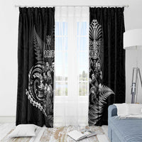 All Black Brothers Rugby Window Curtain New Zealand Maori Haka