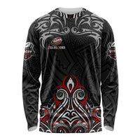 All Black NZL Rugby Champions Long Sleeve Shirt Maori Warrior DT02 Unisex Black - Polynesian Pride