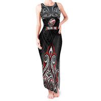 All Black NZL Rugby Champions Tank Maxi Dress Maori Warrior DT02 Women Black - Polynesian Pride