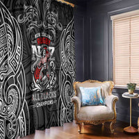 All Black NZL Rugby Champions Window Curtain Maori Warrior DT02 - Polynesian Pride