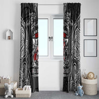 All Black NZL Rugby Champions Window Curtain Maori Warrior DT02 - Polynesian Pride