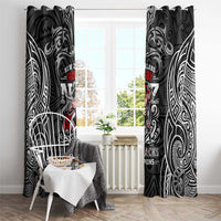 All Black NZL Rugby Champions Window Curtain Maori Warrior DT02 - Polynesian Pride