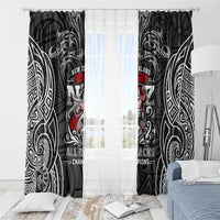 All Black NZL Rugby Champions Window Curtain Maori Warrior DT02 - Polynesian Pride