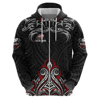 All Black NZL Rugby Champions Zip Hoodie Maori Warrior
