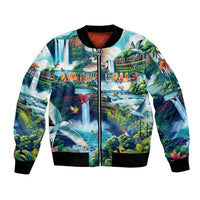 Wailua Falls Hawaii Bomber Jacket Kauai Natural Beauty