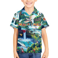 Wailua Falls Hawaii Family Matching Puletasi and Hawaiian Shirt Kauai Natural Beauty DT02 Son's Shirt Art - Polynesian Pride