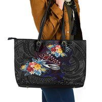 Amelika Samoa Sharks Polynesia Leather Tote Bag American Samoa DT02 - Polynesian Pride