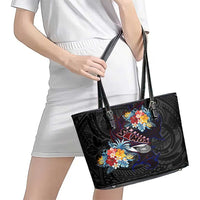 Amelika Samoa Sharks Polynesia Leather Tote Bag American Samoa DT02 - Polynesian Pride