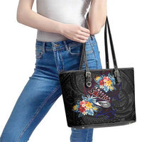 Amelika Samoa Sharks Polynesia Leather Tote Bag American Samoa DT02 - Polynesian Pride