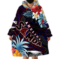 Personalized Amelika Samoa Sharks Polynesia Wearable Blanket Hoodie American Samoa DT02 - Polynesian Pride