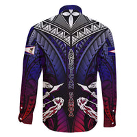 Personalized American Samoa Flag Family Matching Off Shoulder Maxi Dress and Hawaiian Shirt Eagles Polynesian Art