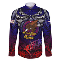 Personalized American Samoa Flag Family Matching Tank Maxi Dress and Hawaiian Shirt Eagles Polynesian Art