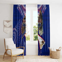 American Samoa Window Curtain Brave Eagle Flag Color