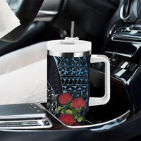 New Zealand Tui Bird Tumbler With Handle Maori Koru Mix Pohutukawa DT04 - Polynesian Pride