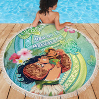 Hawaii Father's Day Beach Blanket Happy Father And Child