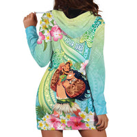 Personalised Hawaii Father's Day Hoodie Dress Happy Father And Child