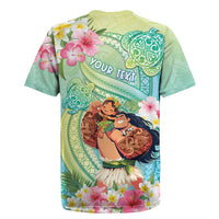 Personalised Hawaii Father's Day Rugby Jersey Happy Father And Child