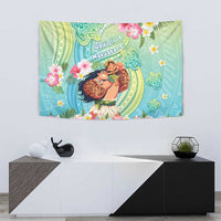 Hawaii Father's Day Tapestry Happy Father And Child