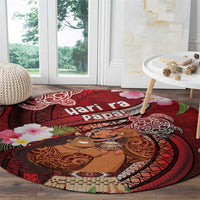 New Zealand Father's Day Round Carpet Happy Father And Child