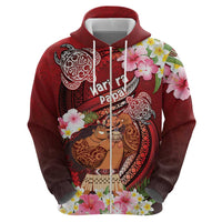 Personalised New Zealand Father's Day Zip Hoodie Happy Father And Child