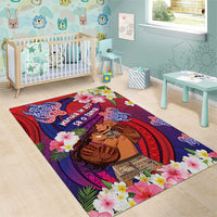 Samoa Father's Day Area Rug Happy Father And Child