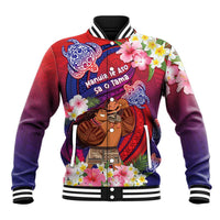 Personalised Samoa Father's Day Baseball Jacket Happy Father And Child