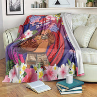 Samoa Father's Day Blanket Happy Father And Child