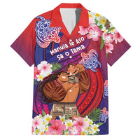 Personalised Samoa Father's Day Family Matching Off Shoulder Maxi Dress and Hawaiian Shirt Happy Father And Child