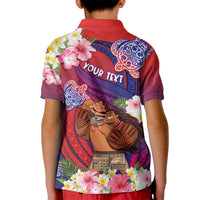 Personalised Samoa Father's Day Kid Polo Shirt Happy Father And Child