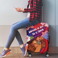 Samoa Father's Day Luggage Cover Happy Father And Child