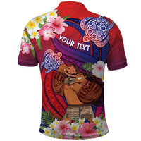 Personalised Samoa Father's Day Polo Shirt Happy Father And Child