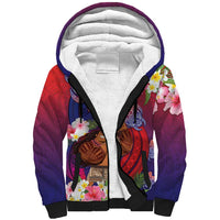 Personalised Samoa Father's Day Sherpa Hoodie Happy Father And Child