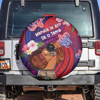 Samoa Father's Day Spare Tire Cover Happy Father And Child