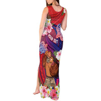 Personalised Samoa Father's Day Tank Maxi Dress Happy Father And Child DT04 - Polynesian Pride