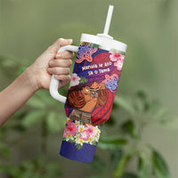 Personalised Samoa Father's Day Tumbler With Handle Happy Father And Child DT04 - Polynesian Pride