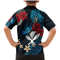 Hawaii Butterfly Family Matching Mermaid Dress and Hawaiian Shirt Kanaka Maoli Mix Hibiscus