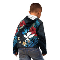 Hawaii Butterfly Kid Hoodie Kanaka Maoli Mix Hibiscus