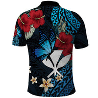 Hawaii Butterfly Polo Shirt Kanaka Maoli Mix Hibiscus