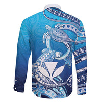 Hawaii Family Matching Long Sleeve Bodycon Dress and Hawaiian Shirt Turtle With Hammerhead Shark Oceanic