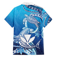 Hawaii Family Matching Off Shoulder Short Dress and Hawaiian Shirt Turtle With Hammerhead Shark Oceanic
