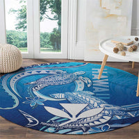Hawaii Round Carpet Turtle With Hammerhead Shark Oceanic