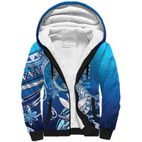 Hawaii Sherpa Hoodie Turtle With Hammerhead Shark Oceanic