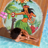 Hawaii Lei Day Beach Blanket Hula Girl With Tropical Forest DT04 - Polynesian Pride