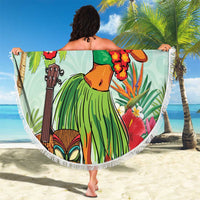 Hawaii Lei Day Beach Blanket Hula Girl With Tropical Forest DT04 - Polynesian Pride