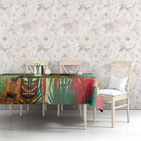 Hawaii Lei Day Tablecloth Hula Girl With Tropical Forest DT04 - Polynesian Pride