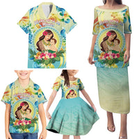 Personalised Hawaii Mother's Day Family Matching Puletasi and Hawaiian Shirt I Love You Mom DT04 - Polynesian Pride