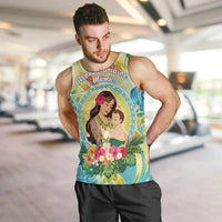 Personalised Hawaii Mother's Day Men Tank Top I Love You Mom