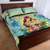Hawaii Mother's Day Quilt Bed Set I Love You Mom