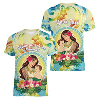Personalised Hawaii Mother's Day Women V-Neck T-Shirt I Love You Mom DT04 - Polynesian Pride